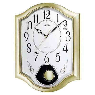 Rhythm 7494/9 gold pendulum clock