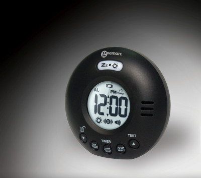 Alarm clock for deep sleeping people, extra loud, black