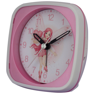 Children's Alarm Clock fairy with Heart, sweeping second