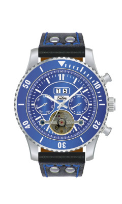 SELVA Montre-bracelet d'homme »Vito« - Grand Date - bleu