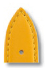 SELVA leather strap for easy changing 24mm yellow with seam - MADE IN GERMANY