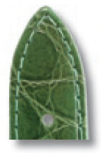 Leather strap Bahia 8mm green with crocodile imprinting