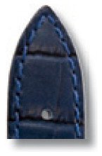 Lederband Tampa 20mm marineblauw met Alligatorprint