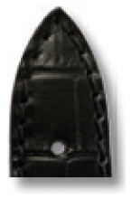 Lederband Tampa 20mm zwart met Alligatorprint