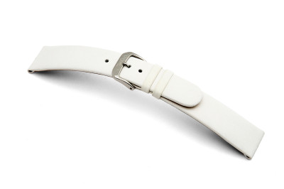Leather strap Merano 12mm white smooth XL