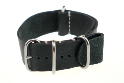 Bracelet-montre de soyage Memphis 24mm noir