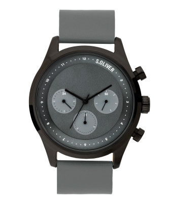 s.Oliver SO-3723-LM Leather gray 22mm