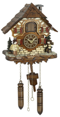 Cuckoo clock Dankerode with figures from the Ore Mountains