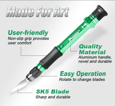 Aluminum Handle Knife Kit 14pcs, SK5 steel blades