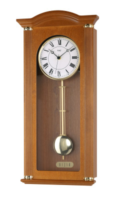 AMS Radio controlled pendulum wall clock Siena