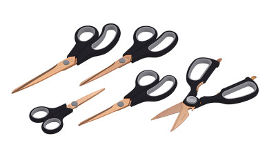 Scissors set, 5 pieces, black
