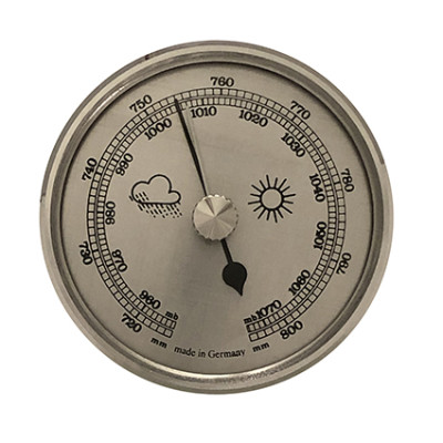 Baromètre instrument météo pour monter Ø 85mm, argenté