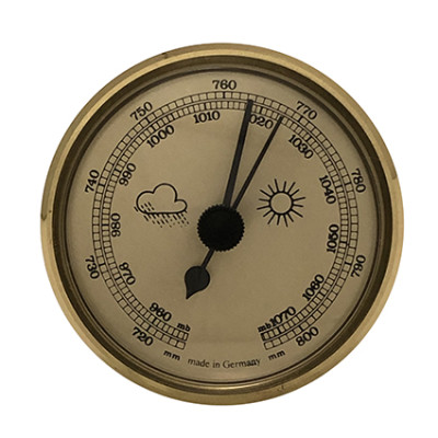 Baromètre instrument météo pour monter Ø 65mm, doré