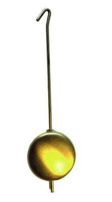 Pendule mécanique en laiton, jaune dépoli Longueur 32mm Ø:16mm