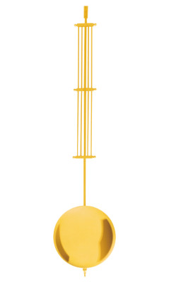 Mechanical rust pendulum brass polished yellow PL25 Ø:63mm