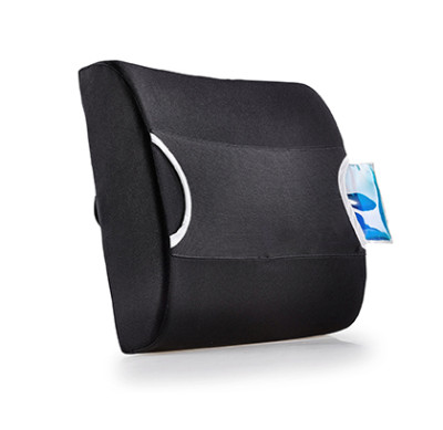 Back support pillow with gel pad with cold / warm function