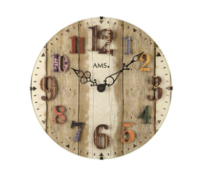 AMS Horloge murale à quartz Vintage