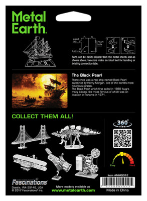 METAL EARTH 3D Bouwset Black Pearl Piratenschip