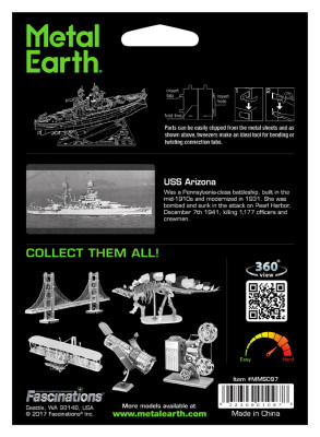 MEATL EARTH 3D Bouwset USS Arizona