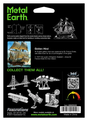 Kit METAL EARTH 3D Golden Hind