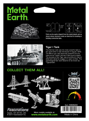 METAL EARTH 3D kit Tiger I Tank