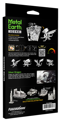 METAL EARTH 3D kit silver dragon