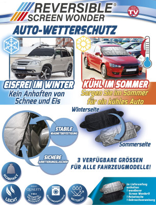 Car protection mat - ice-free in winter - cool in summer - size 155x110cm