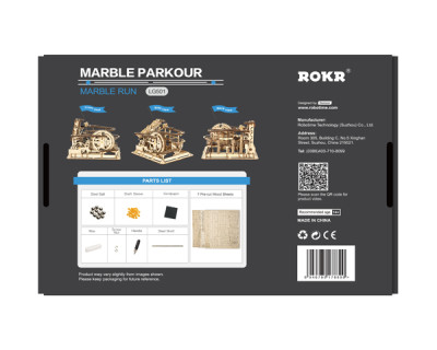 ROKR wooden marble run Parcour - spectacular mechanics