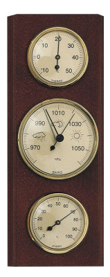 Weather station Made in Germany, Mahogany