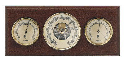 Weather station Made in Germany, walnut - horizontal version