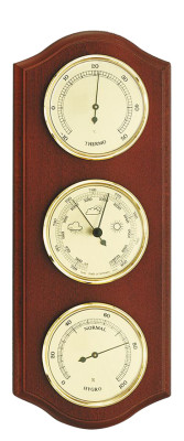Weather station Made in Germany, mahogany