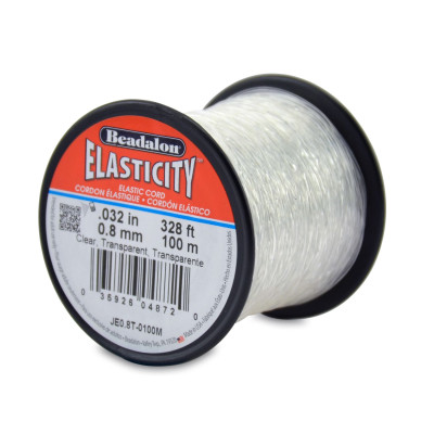 Elastic thread stretch cord nylon transparent Ø 0.80mm -100m
