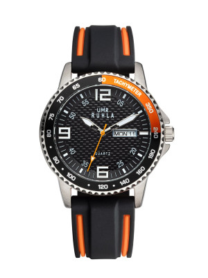 Uhren Manufactory Ruhla - Polshorloge Sport - Zwart-oranje