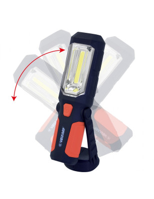 2-in-1 LED work lamp with hook, magnet and base