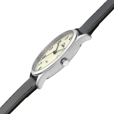 SELVA montre-bracelet à quartz avec bracelet en cuir cadran lumineux Ø 39mm
