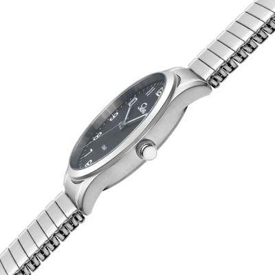 SELVA montre-bracelet à quartz avec bande de traction cadran noir Ø 39mm