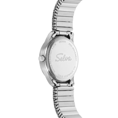 SELVA quartz wristwatch with strap, silver dial Ø 27mm