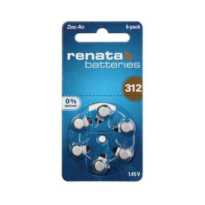 Renata 312 hearing aid button cell