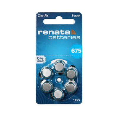Renata 675 Pile bouton pour appareil auditif