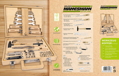 BRÜDER MANNESMANN Coffret à outils, 75 pièces, certifié FSC