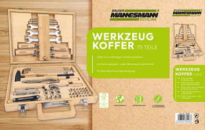 BRÜDER MANNESMANN Werkzeug-Koffer, 75-teilig, FSC-zertifiziert