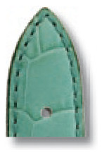 Bracelet en cuir Jackson 16mm turquoise avec gaufrage alligator