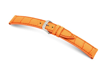 Bracelet en cuir Jackson 24mm orange avec gaufrage alligator