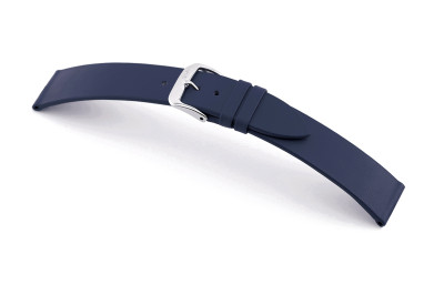 SELVA bracelet en cuir pour changer facilement 16mm bleu océan sans couture - MADE IN GERMANY