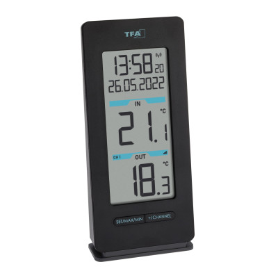 Tijdsein gestuurde Thermometer Buddy met buitenzender – uit te breiden met maximaal 3 zenders