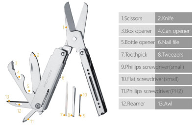 Roxon mini multitool - impresses with 13 well thought-out functions and handiness