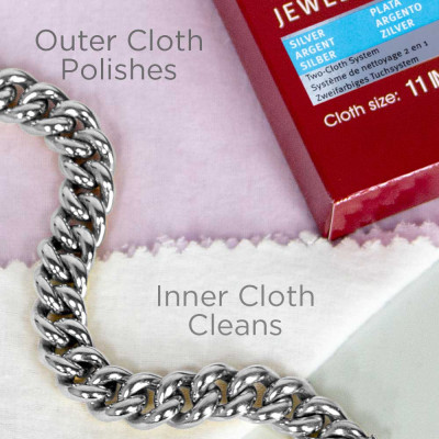 CONNOISSEURS Silver Polishing Cloth, extra groot, dubbelzijdig te gebruiken
