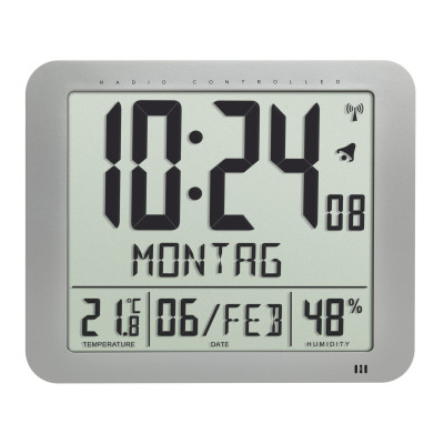 TFA Digital radio clock with indoor climate - for hanging or standing