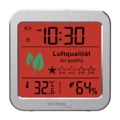 Moniteur de la qualité de l'air avec horloge à quartz