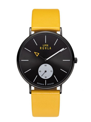 Uhren Manufaktur Ruhla - Kwarts polshorloge - Leren band geel